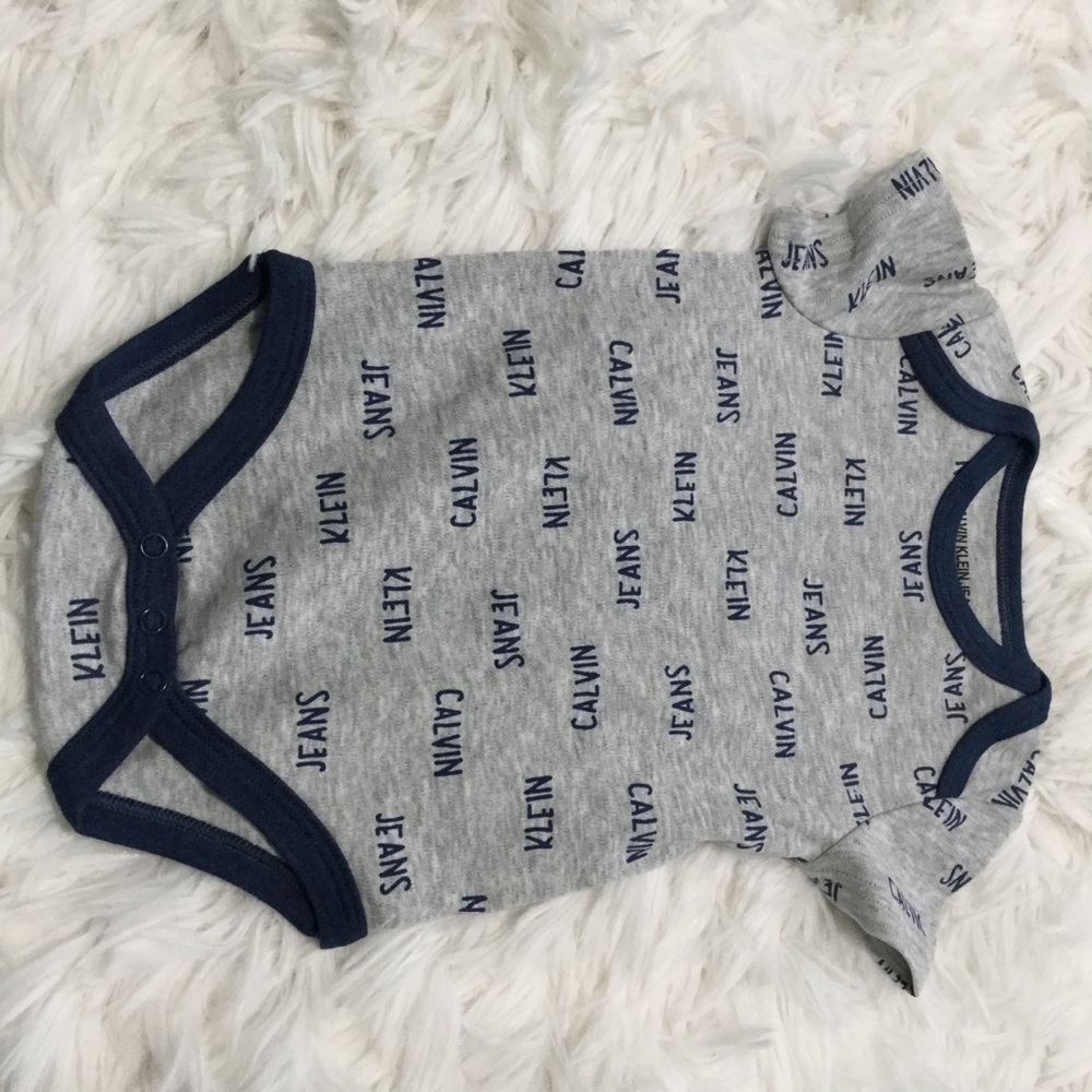 Calvin Klein- Gray and Blue 3pc Bodysuit & Pants - Picture 9 of 16